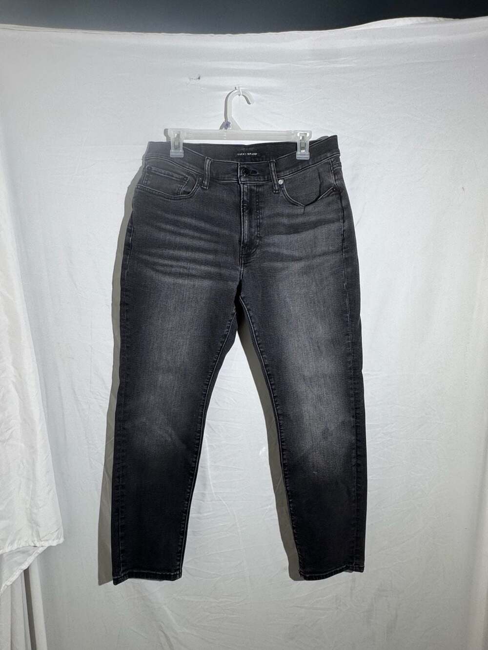 Lucky Brand Faded Black Slim Straight Leg Denim Jeans Mens Size 33x30